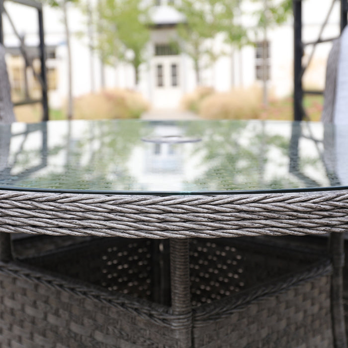 Amalfi High Back 4 Seat Grey Dining Set