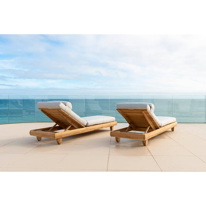 Alexander Rose Sorrento Pair of Adjustable Wooden Sunloungers (2 Colour Options)