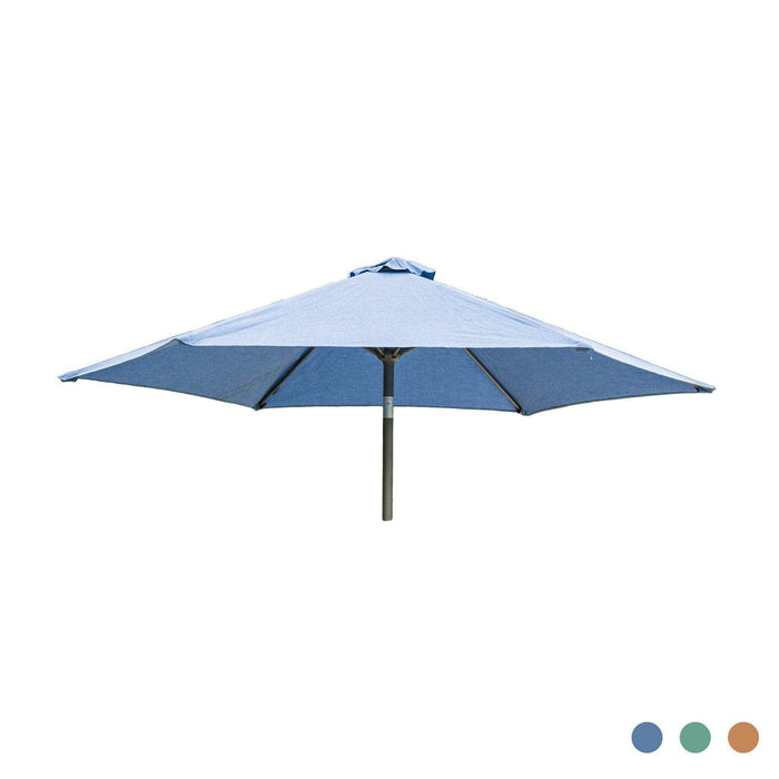 Alexander Rose Garden Furniture Accessories Alexander Rose Aluminium Round Tilting Parasol with Crank 2.5m Diameter - Blue, Jade, Ochre