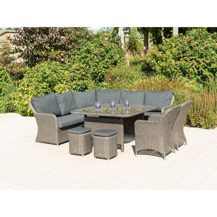 Alexander Rose Monte Carlo Casual Dining Set with Armchairs & Stools (ex-display)