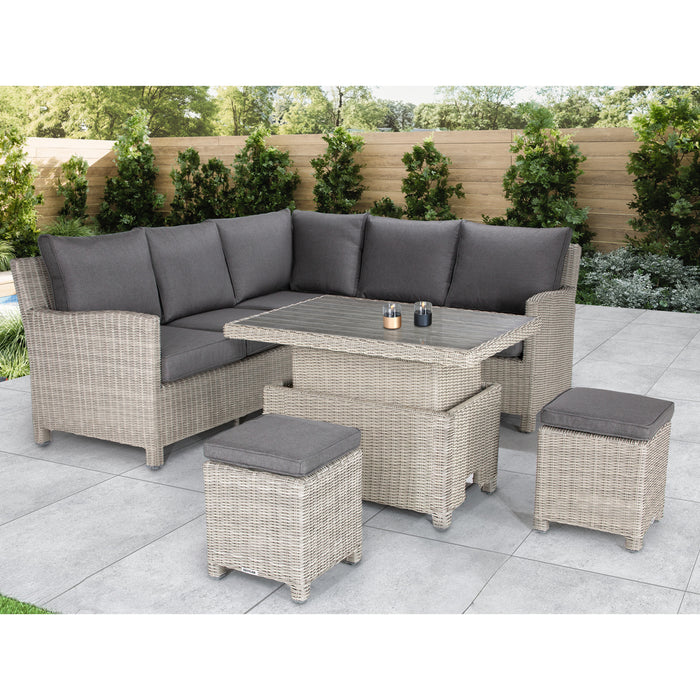 Kettler Palma Signature Mini Corner Set in White Wash