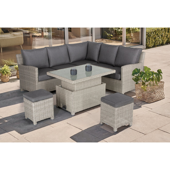 Kettler Palma Signature Mini Corner Set in White Wash