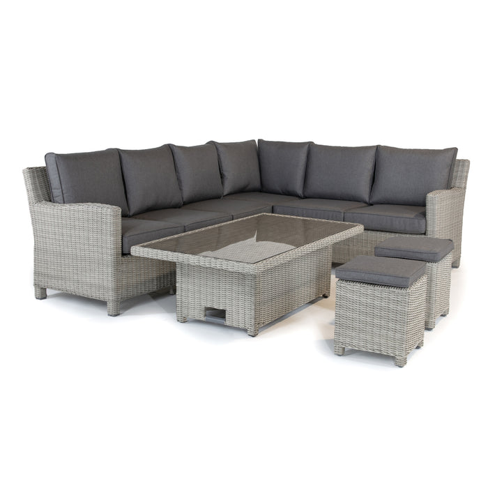 Kettler Palma Signature Corner Set in White Wash (Left sided)