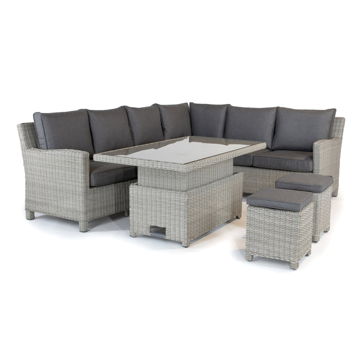 Kettler Palma Signature Corner Set in White Wash (Left sided)
