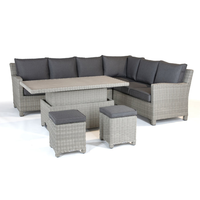 Kettler Palma Signature Corner Set in White Wash (Left sided)