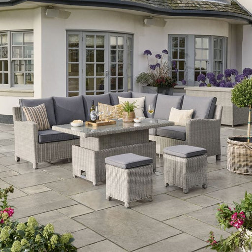 Palma Signature Corner Set in White Wash (Left sided)