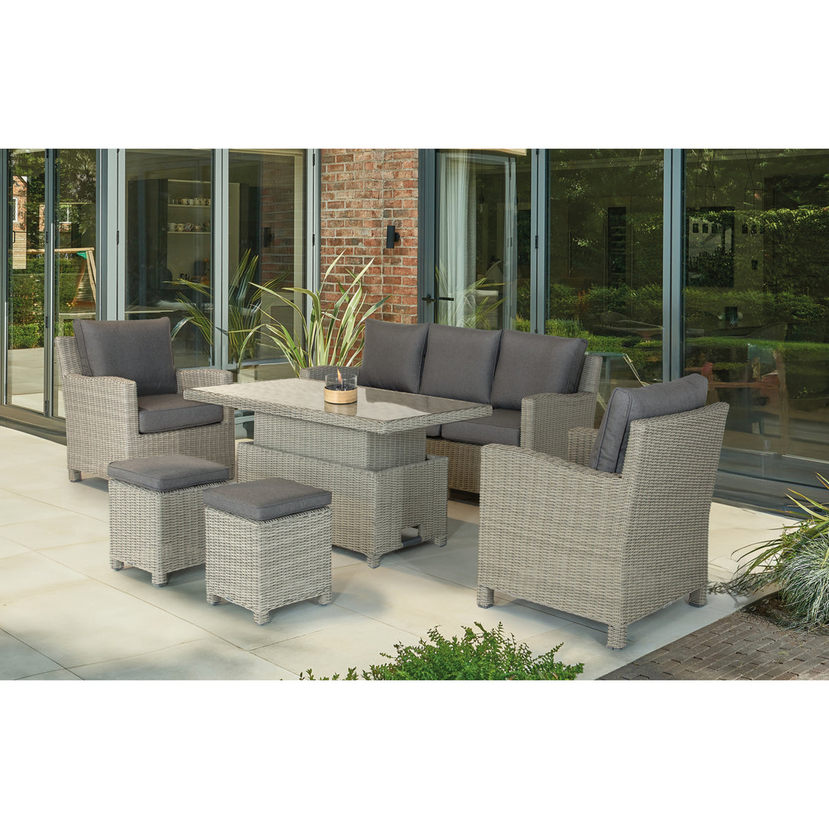 Palma Signature Sofa Set in White Wash