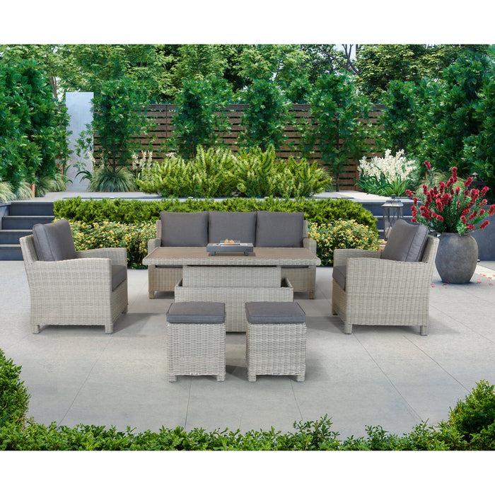 Palma Signature Sofa Set in White Wash
