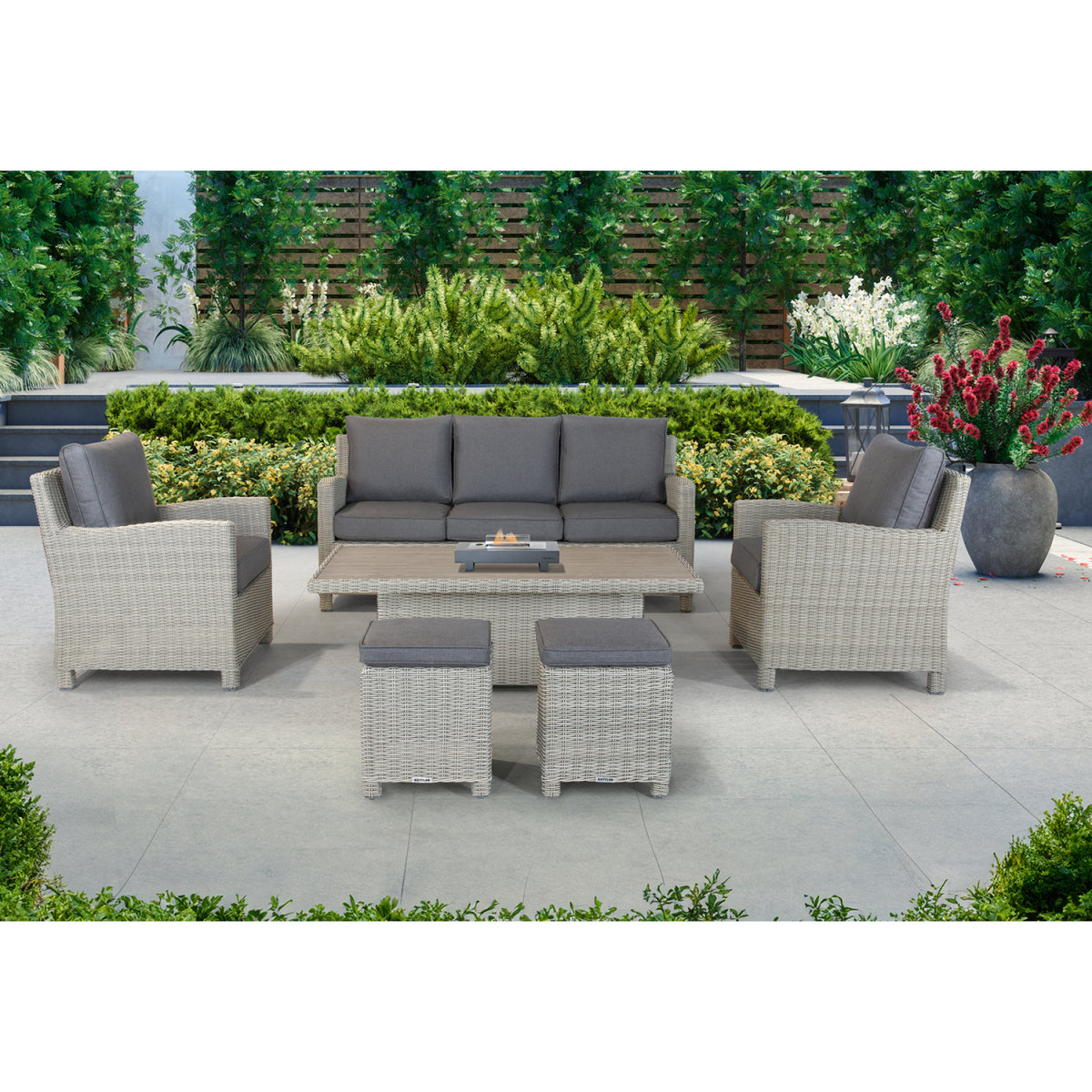 Palma Signature Sofa Set in White Wash