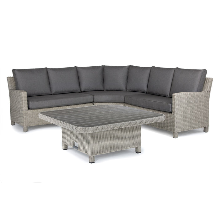 Kettler Palma Signature Grande Corner Set White Wash with Choice of Table