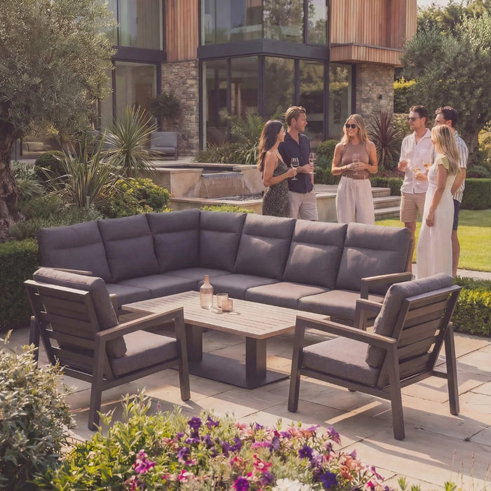 Kettler Tudor Corner Set Right Hand with 2x Armchairs