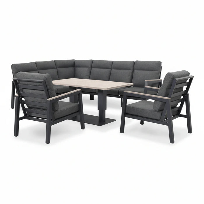 Kettler Tudor Corner Set Right Hand with 2x Armchairs