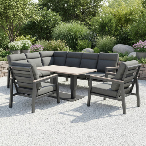 Kettler Tudor Corner Set Right Hand with 2x Armchairs