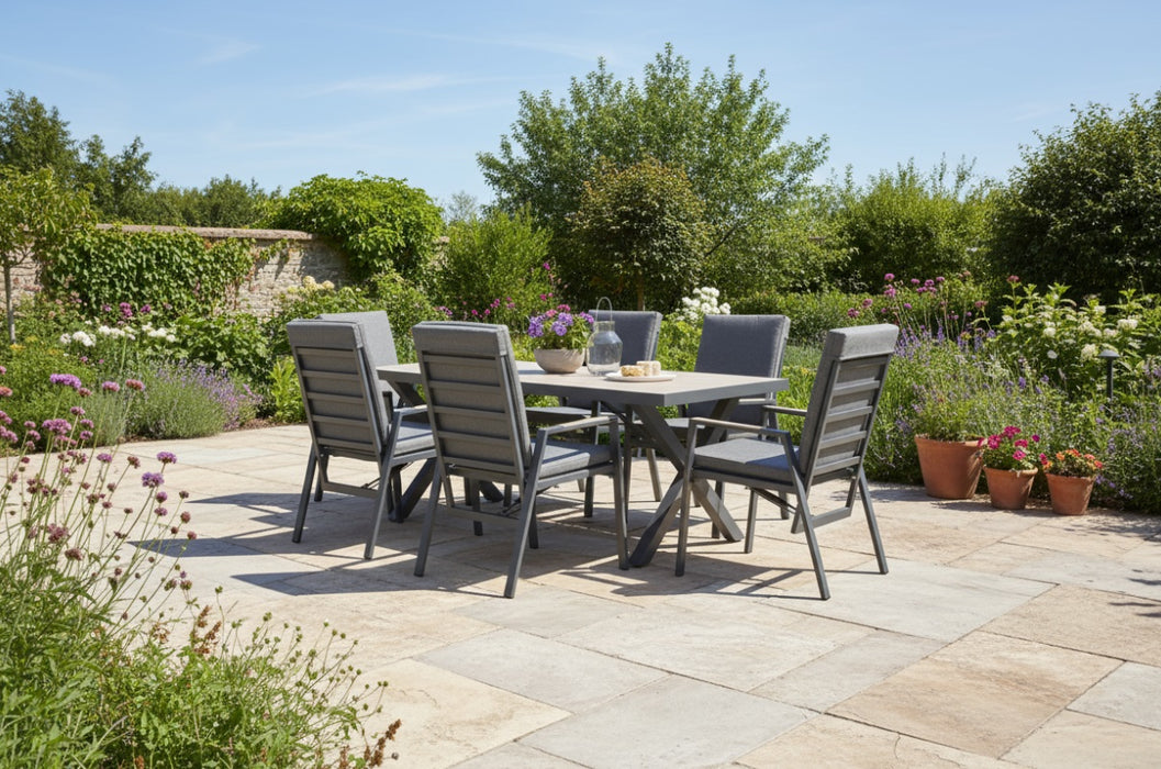 Kettler Tudor 6 Seat Reclining Dining Set