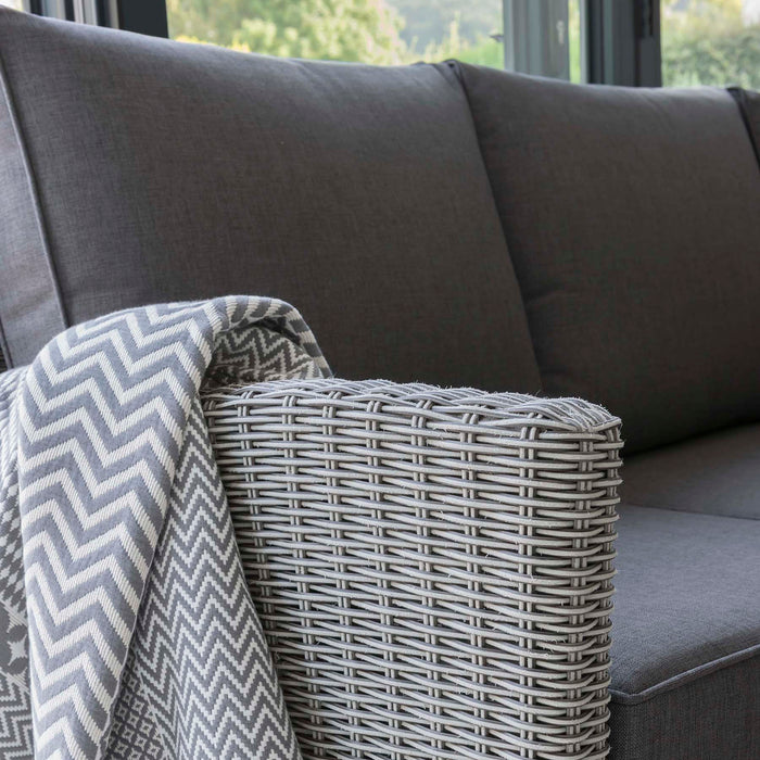 Kettler Palma Signature Corner Seating Right Sided in White Wash (choice of table)