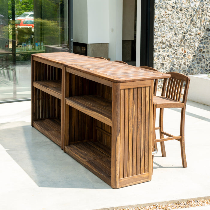 Alexander Rose Bolney Square Garden Bar Table and 4 Stool Set