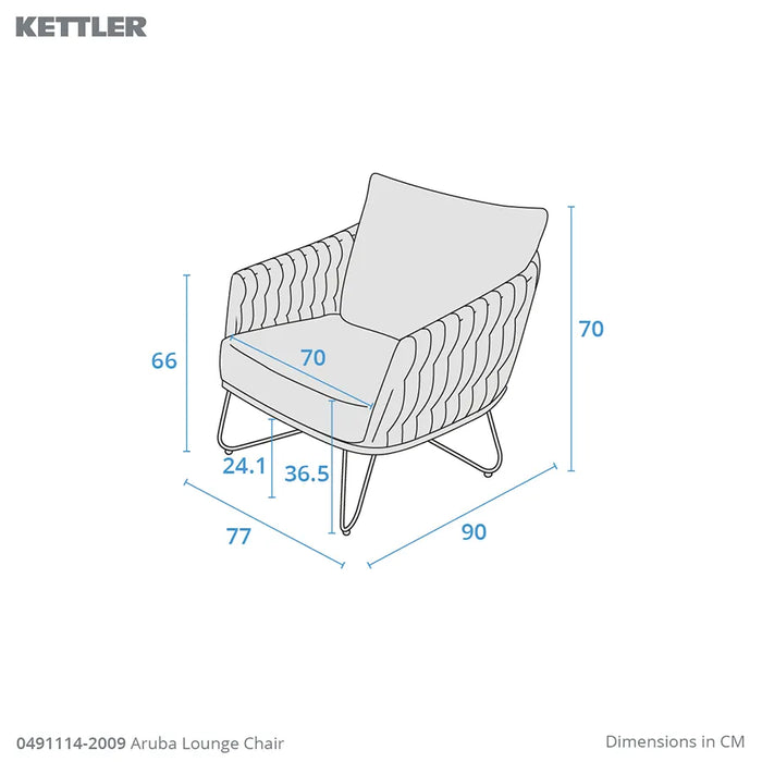 Kettler Aruba 4 Piece Garden Lounge Set