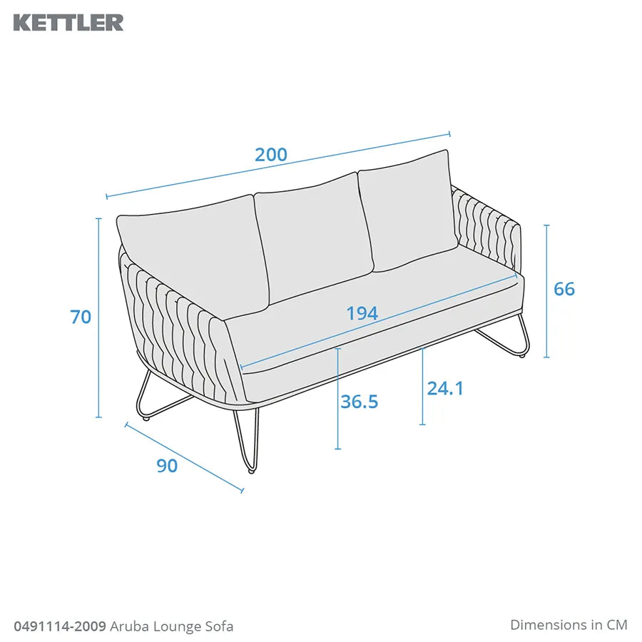 Kettler Aruba 4 Piece Garden Lounge Set