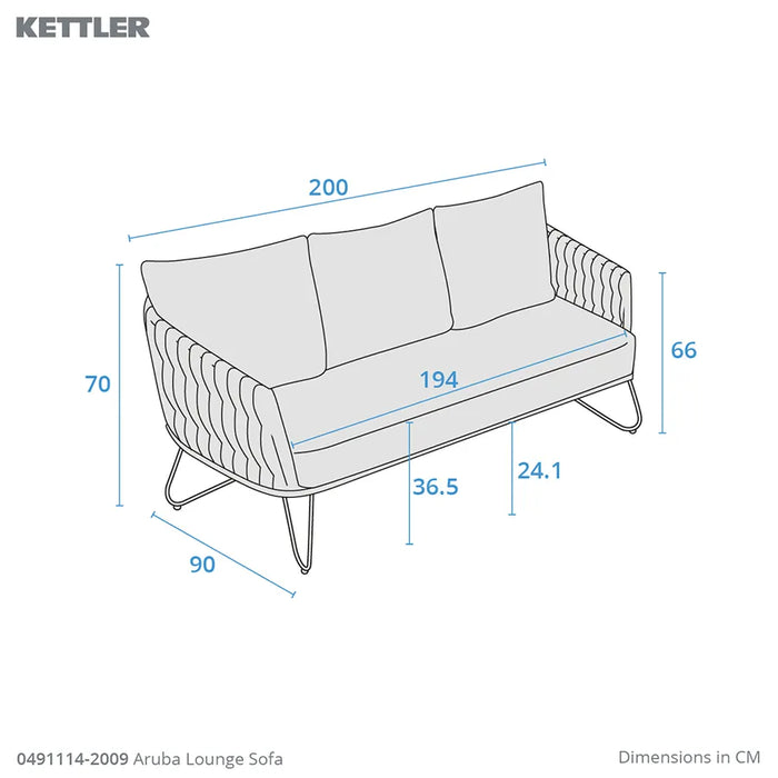 Kettler Aruba 4 Piece Garden Lounge Set
