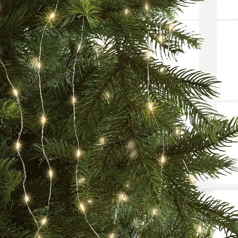 Micro Tree Lights Silver, Warm White 672 Lights
