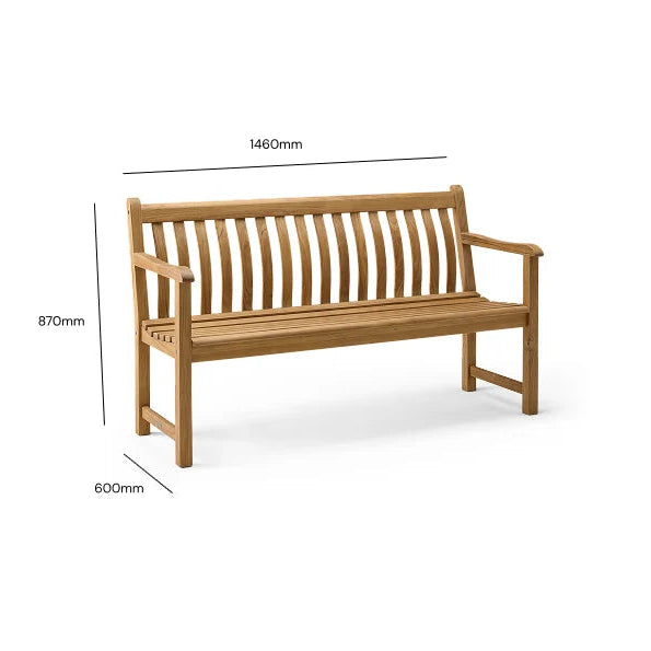 Alexander Rose Teak Wood Broadfield Bench 5ft