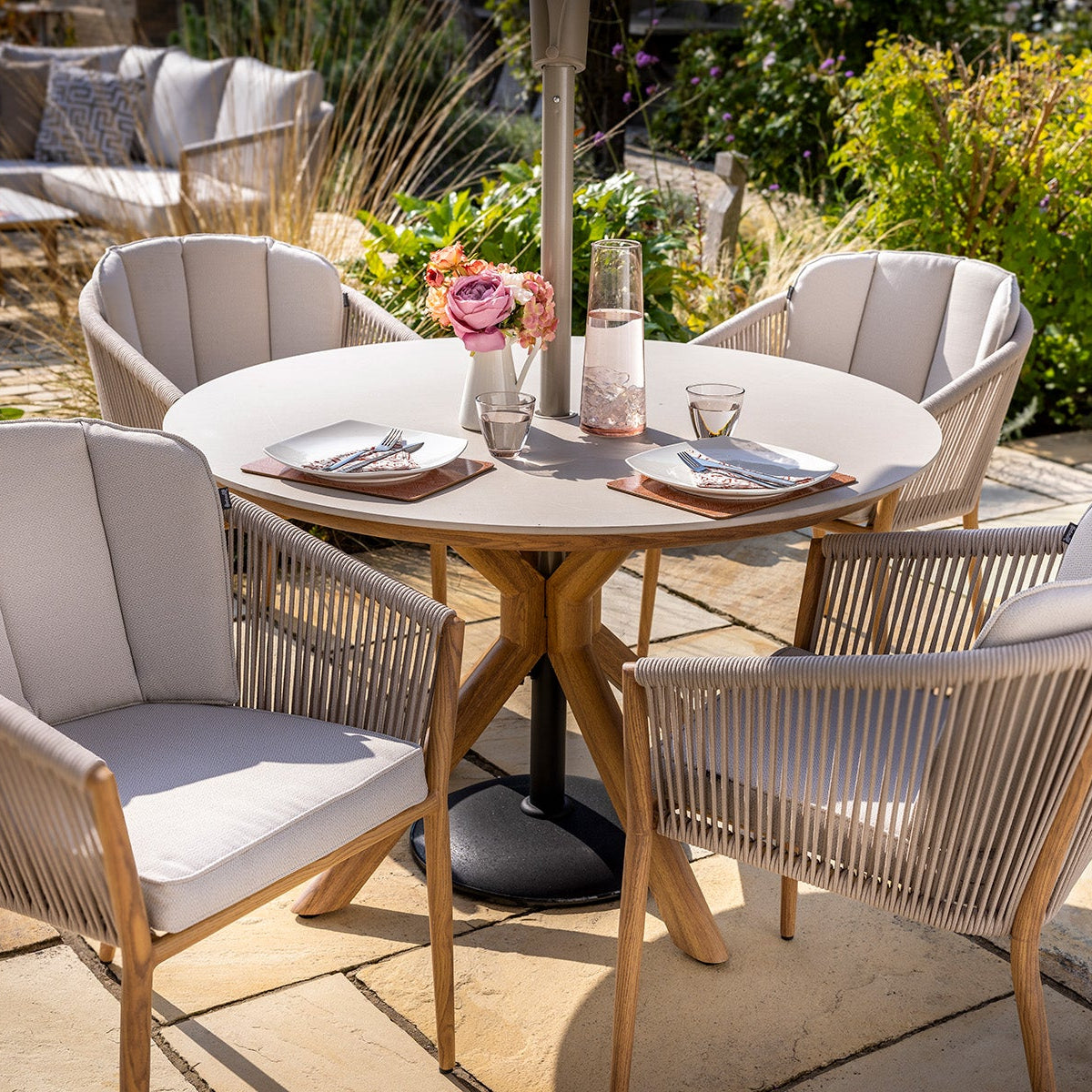 Hartman Portico 4 Seat Round Dining Set UK Ireland