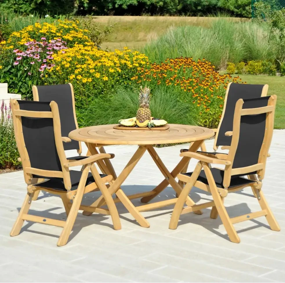 Alexander Rose Bengal Roble 4 Seat Charcoal Recliner Set