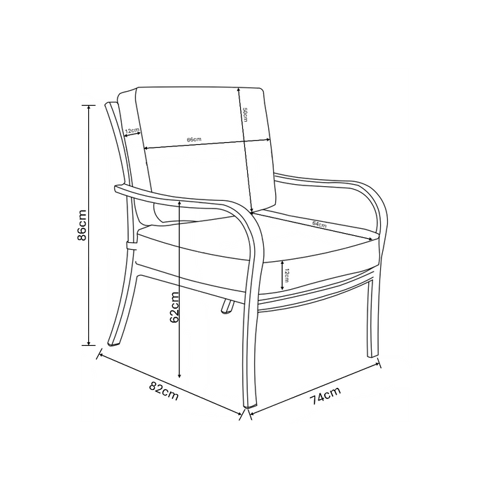 Hartman Buxton 3 Seat Lounge Set in Maize & Wheatgrass