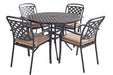 Hartman - Berkeley Round 4 Seat Dining Set in Bronze