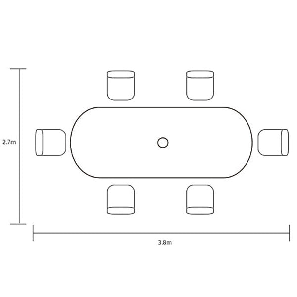 Hartman Capri Oval 6 Seat Dining Set in Antique Grey