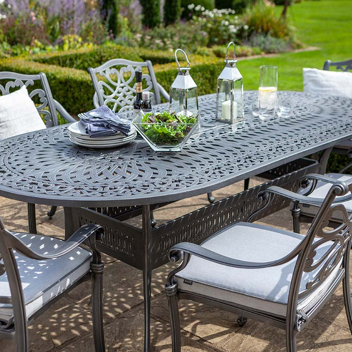 Hartman Capri Oval 6 Seat Dining Set in Antique Grey