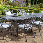 Hartman Capri Oval 6 Seat Dining Set in Antique Grey