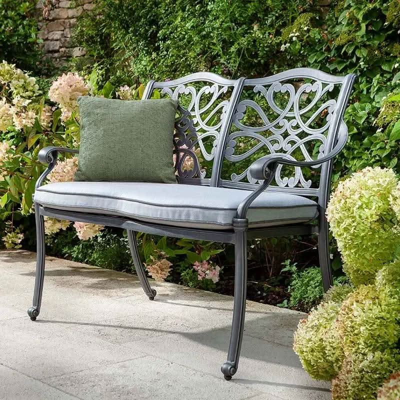 Hartman - Capri High Back Bench in Antique Grey