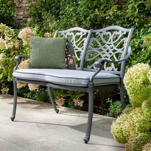 Hartman - Capri High Back Bench in Antique Grey