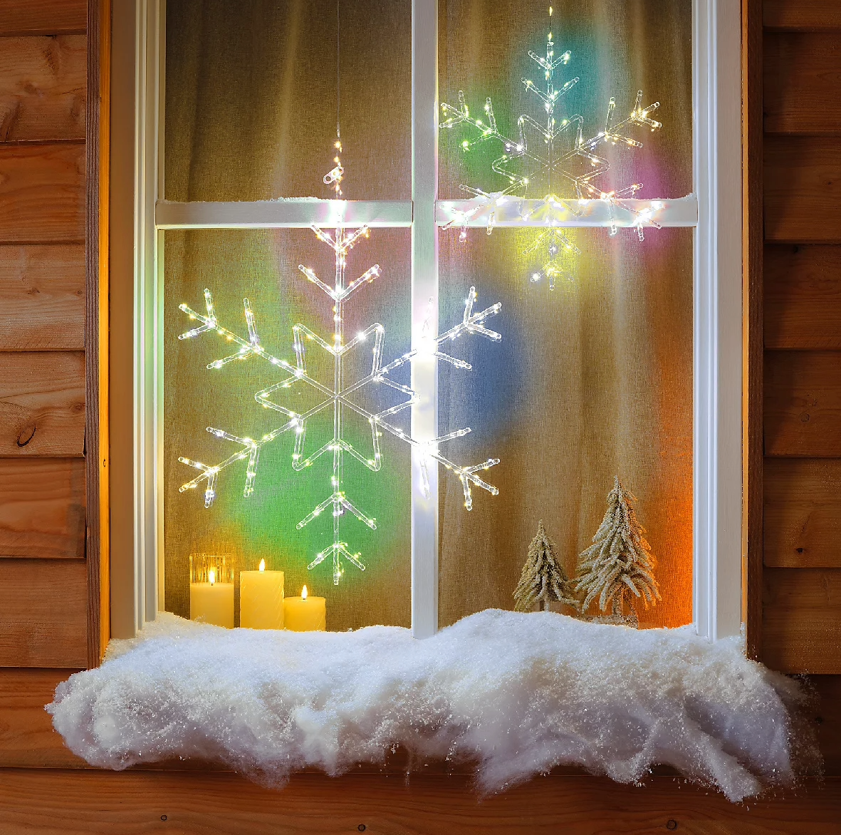 Lumineo 125 LED Soft Multicolour Snowflake