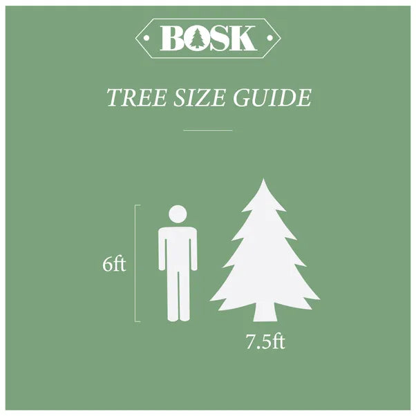 Bosk Frosted Winterfold Fir Christmas Tree 7.5ft (Prelit & Unlit options)