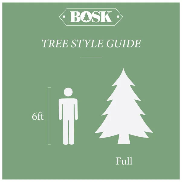 Bosk Frosted Winterfold Fir Christmas Tree 7.5ft (Prelit & Unlit options)