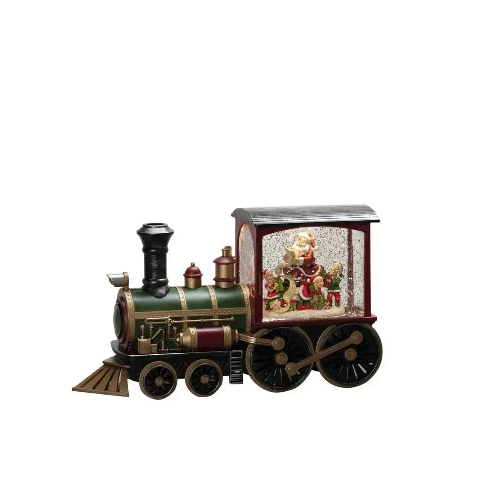 Konst Smide Snow Globe Water Lantern Santa in Train