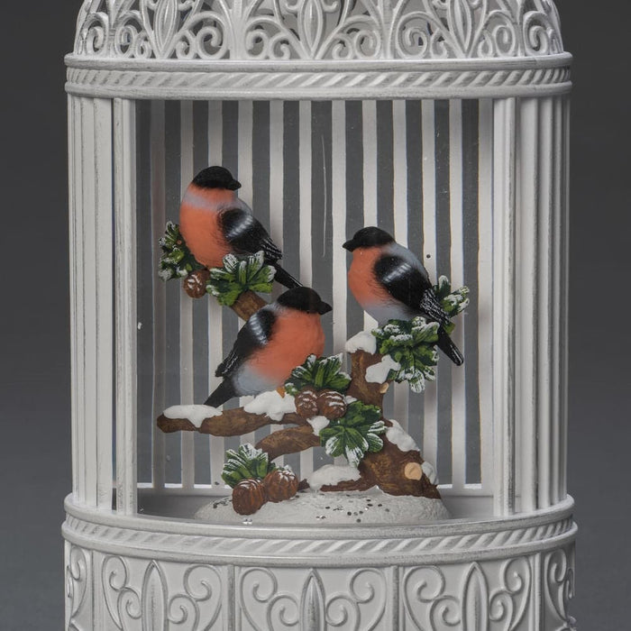 Bird Cage Bullfinches LED Water Lantern
