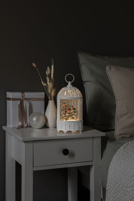Bird Cage Bullfinches LED Water Lantern