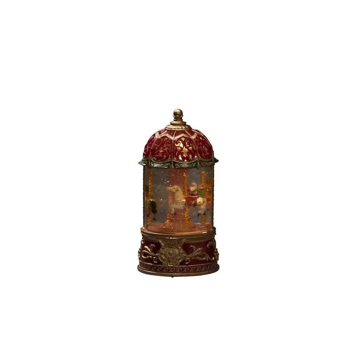 Konst Smide Illuminated Santa Lantern Carousel   - Indoor Christmas Decoration