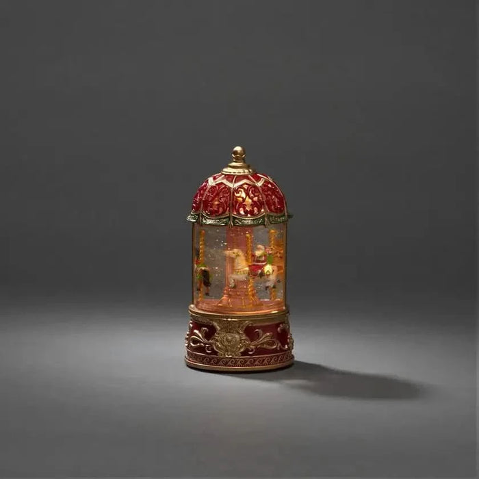Konst Smide Illuminated Santa Lantern Carousel   - Indoor Christmas Decoration