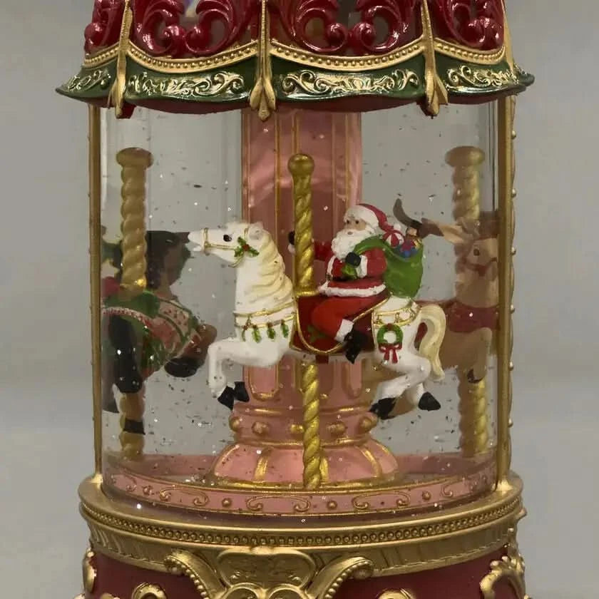Konst Smide Illuminated Santa Lantern Carousel   - Indoor Christmas Decoration