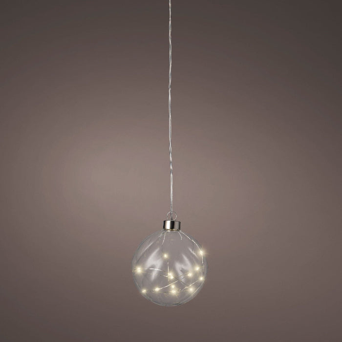Micro LED Ball Diameter 10cm Clear, Warm White 15 Lights