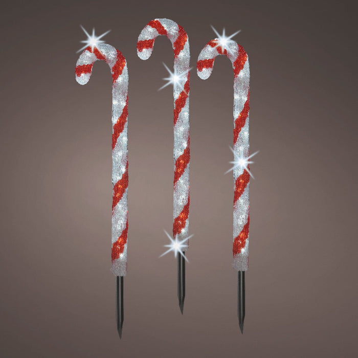 LED Candy Stick Acrylic Candy Stick  Red, Cool White 90 Lights