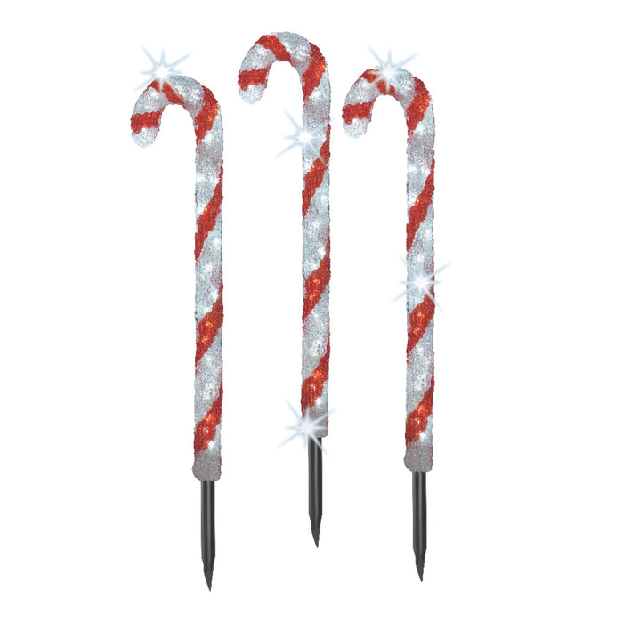 LED Candy Stick Acrylic Candy Stick  Red, Cool White 90 Lights