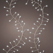 Micro LED Compact Lights 8 Function Twinkle Effect  Silver, Cool White 960 Lights