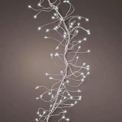 Micro Cluster Lights 8 Function Twinkle Effect  Silver, Cool White 960 Lights