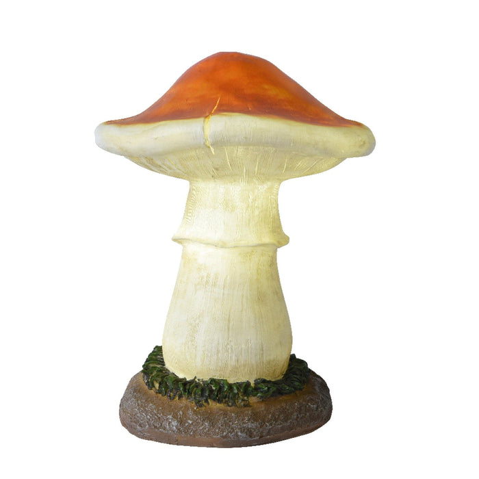 LED Mushroom Fibreglass  Brown, Cool White 4 Lights