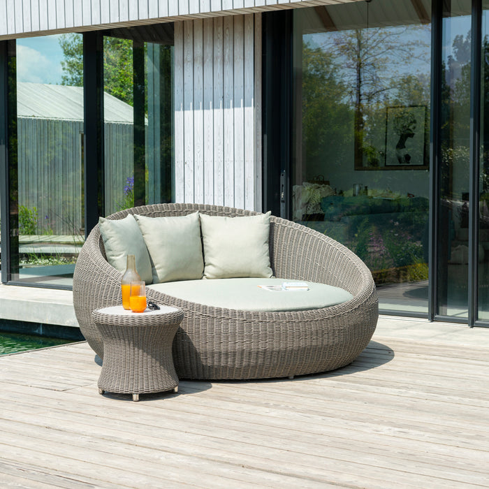 Alexander Rose Hazelmere Sand Weave Daybed with Pistachio Cushions (ex-display)
